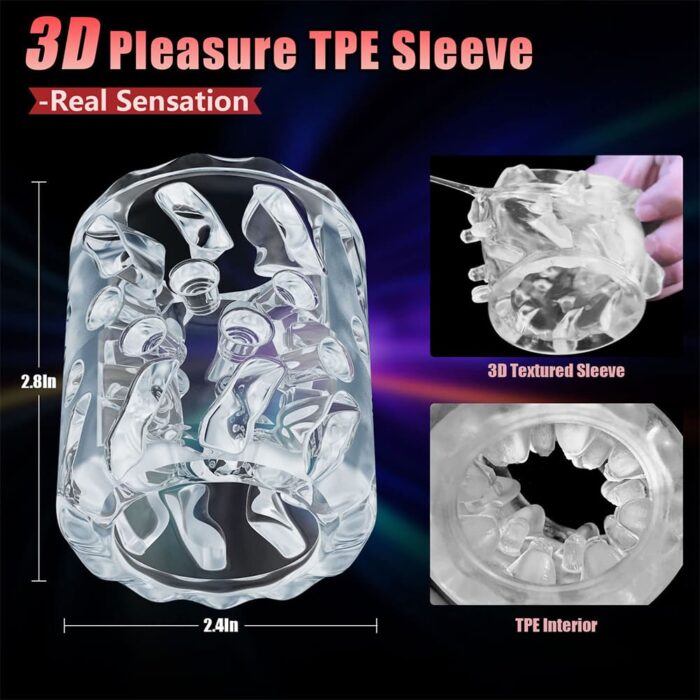 Magic Cube Fully Automatic Male Masturbator with 7 Rotation Modes Concealed Design Dual Open-Ended Sex Machine