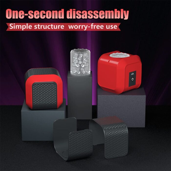 Magic Cube Fully Automatic Male Masturbator with 7 Rotation Modes Concealed Design Dual Open-Ended Sex Machine
