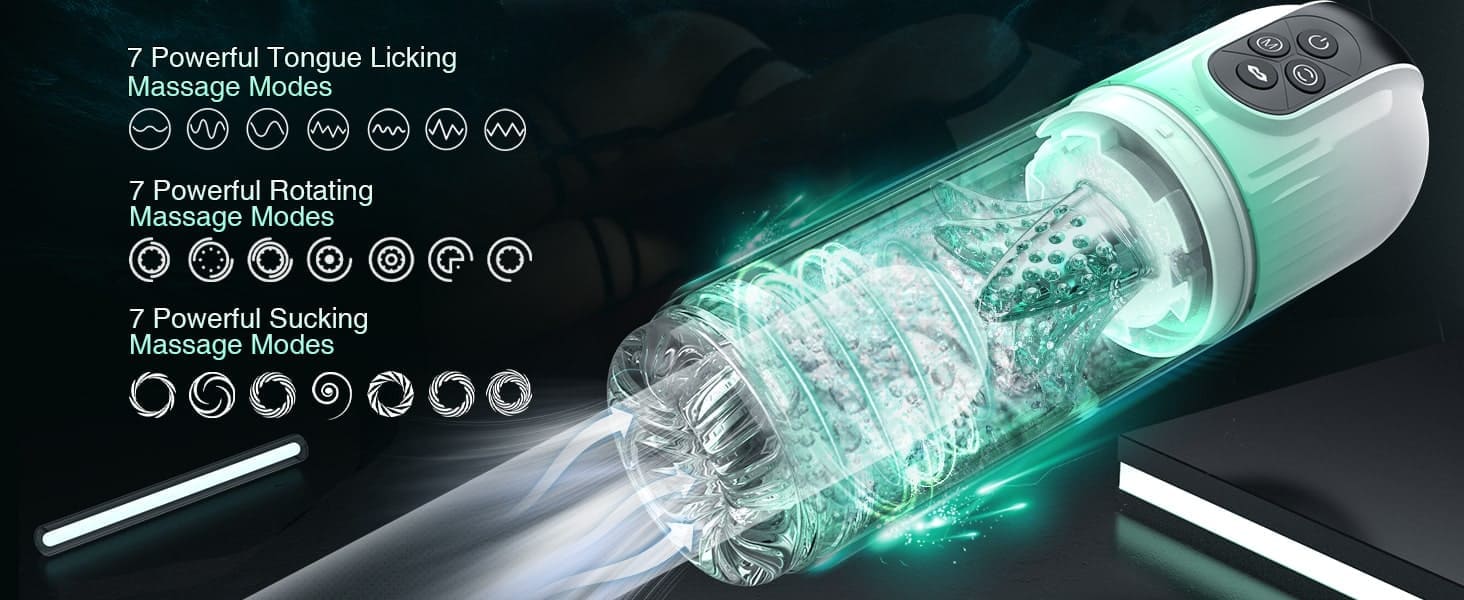 Male rose 2 Automatic Masturbator, 7 Rotating Sucking penniss Vacuum Pump