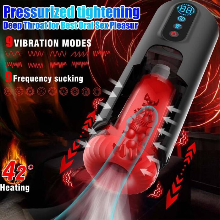 Max Jet Cup Automatic Male Masturbator 9 Vibration Rotation & Thrusting Modes Male Stroker