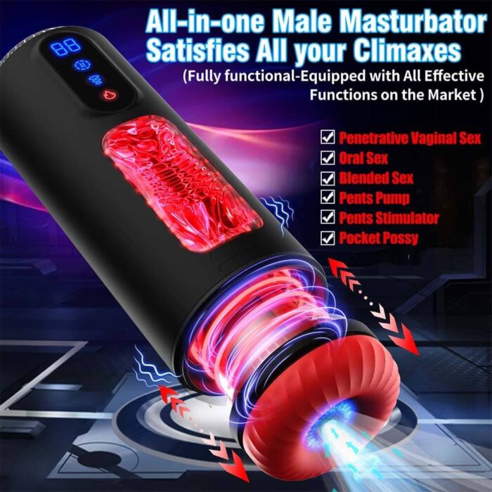 Max Jet Cup Automatic Male Masturbator 9 Vibration Rotation & Thrusting Modes Male Stroker