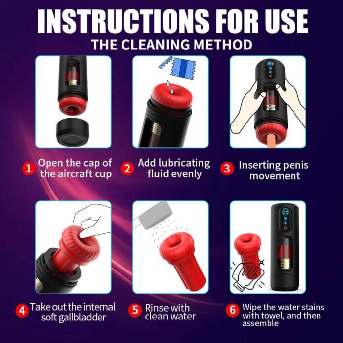 Max Jet Cup Automatic Male Masturbator 9 Vibration Rotation & Thrusting Modes Male Stroker