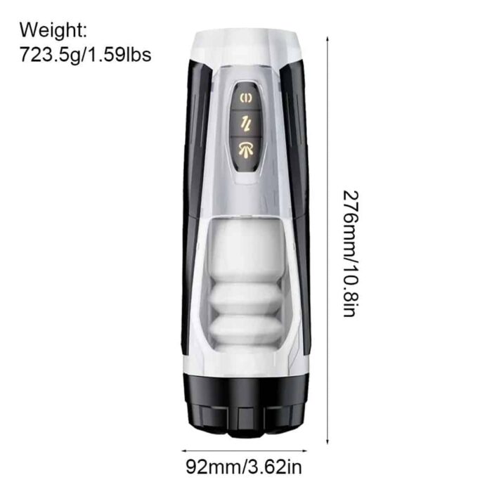 Mech Warrior 7 Thrust & Rotate Male Masturbator 3D Real Texture Sleeve with Voice Sex Toy for Men