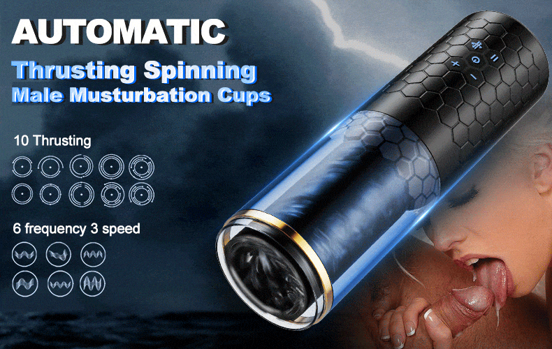 Omysky Automatic Male Masturbator with Voice Interactive - 6 Frequency 3 Speed Male Sex Toy