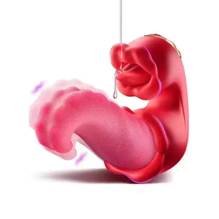OpalSway Oronova Opal Sway Twin Rose Vibrators Pink Massager with 10 Swing Vibrations 3-in-1 Double Tongue Sex Toy