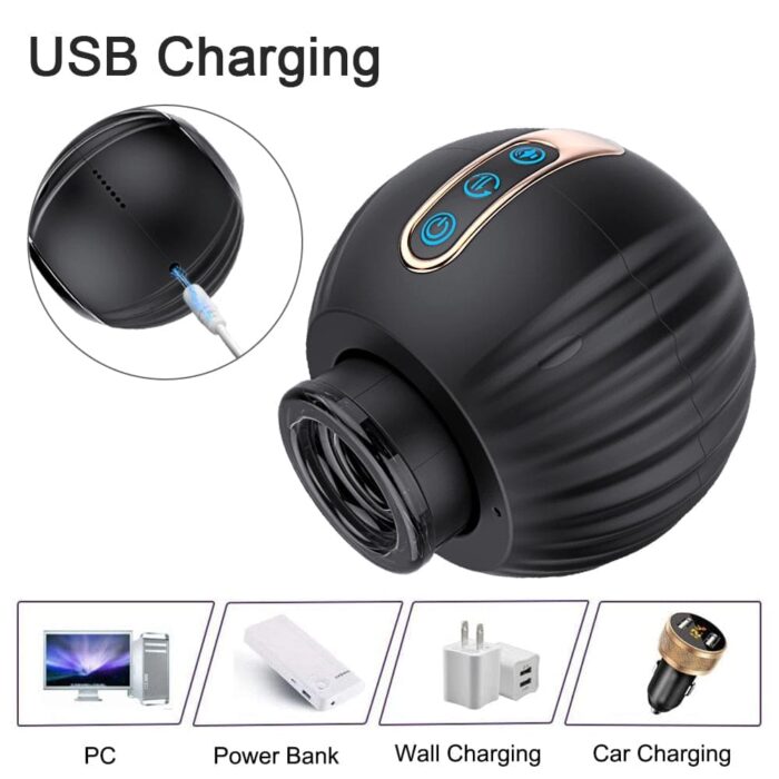 Pumpkin Bomb Automatic Male Masturbator with 8 Telescopic & Rotation Modes Blowjob Sex Machine