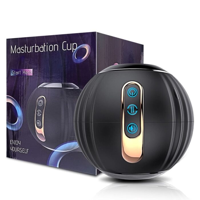 Pumpkin Bomb Automatic Male Masturbator with 8 Telescopic & Rotation Modes Blowjob Sex Machine