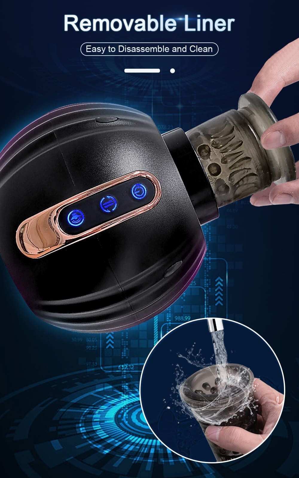 Pumpkin Bomb Automatic Male Masturbator with 8 Telescopic & Rotation Modes Blowjob Sex Machine