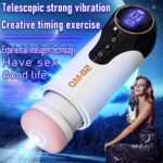 Qm-B2 Automatic Male Masturbator with 9 Vibrations 4 Thrusting Sucking Moaning Heating Pocket Pussy