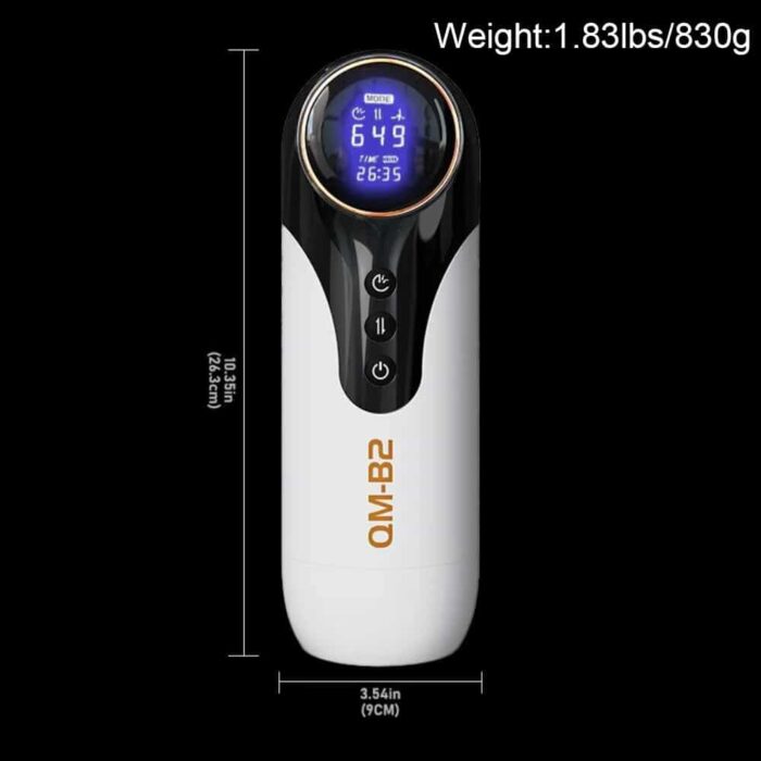 Qm-B2 Automatic Male Masturbator with 9 Vibrations 4 Thrusting Sucking Moaning Heating Pocket Pussy