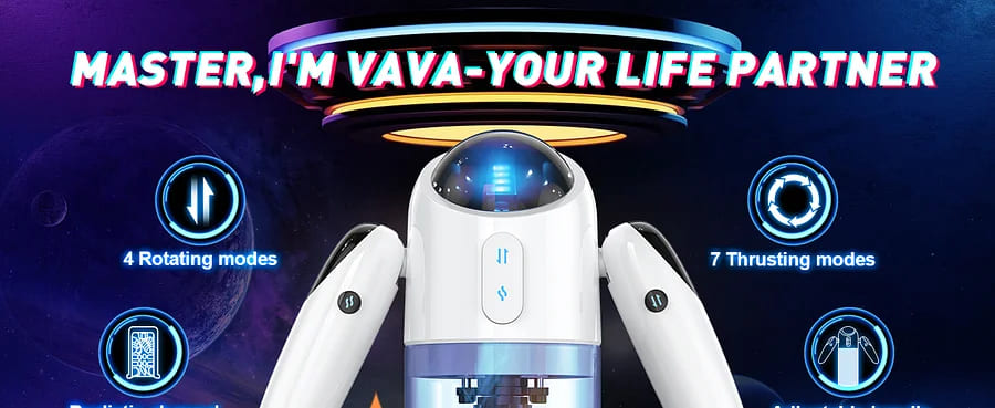 Robot Automatic Male Masturbator with 7 Thrusting 4 Rotation Voice Handheld Male Sex Toys Stroker