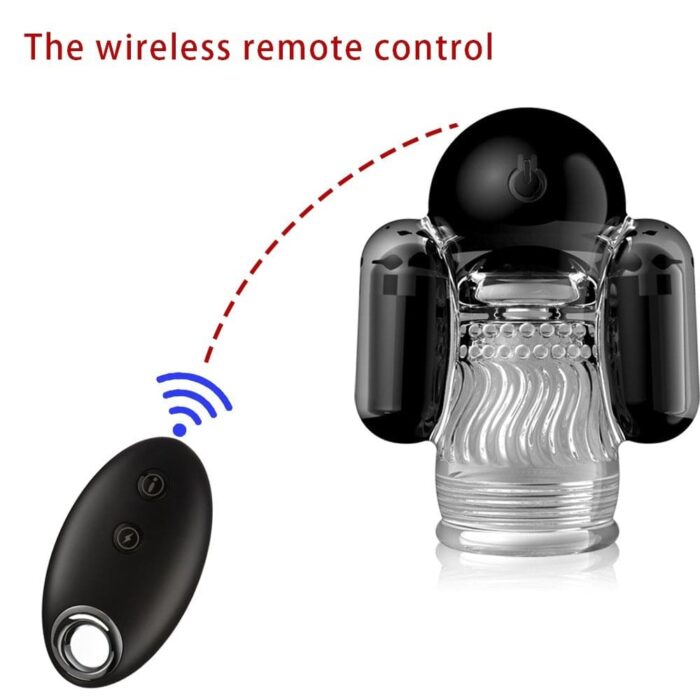 Robot-Shaped 10 Vibrations Male Masturbator with Remote Control Electric Glans Penis Trainer