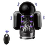 Robot-Shaped 10 Vibrations Male Masturbator with Remote Control Electric Glans Penis Trainer