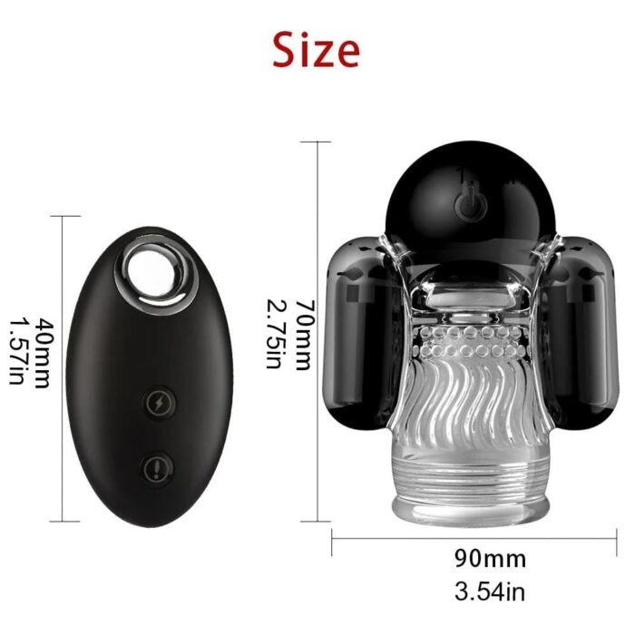Robot-Shaped 10 Vibrations Male Masturbator with Remote Control Electric Glans Penis Trainer
