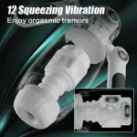 Robot-Shaped Automatic Male Masturbator Sex Toys for Men with 12 Vibration 7 Thrusting & Handle Design Male Stroker