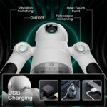 Robot-Shaped Automatic Male Masturbator Sex Toys for Men with 12 Vibration 7 Thrusting & Handle Design Male Stroker