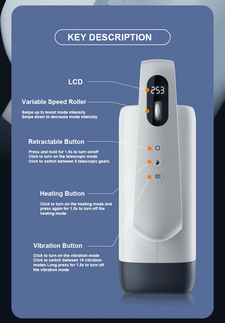 SVAKOM APP Control Automatic Male Masturbator with 5 Thrusting & 10 Vibration Modes Heated Handheld Sex Toys for Men