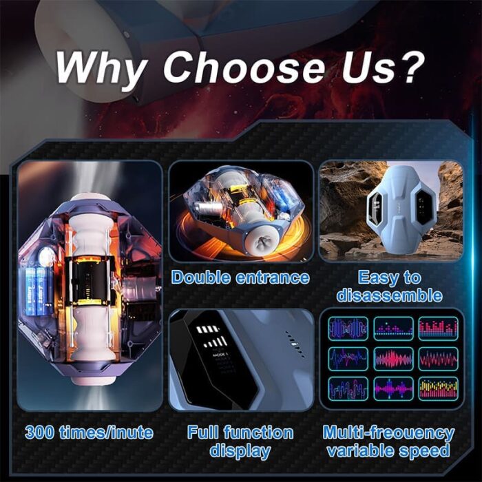 Svakom Hunter X Galaxy Battleship Automatic Male Masturbator Double Channel Sucking Heated Male Stroker