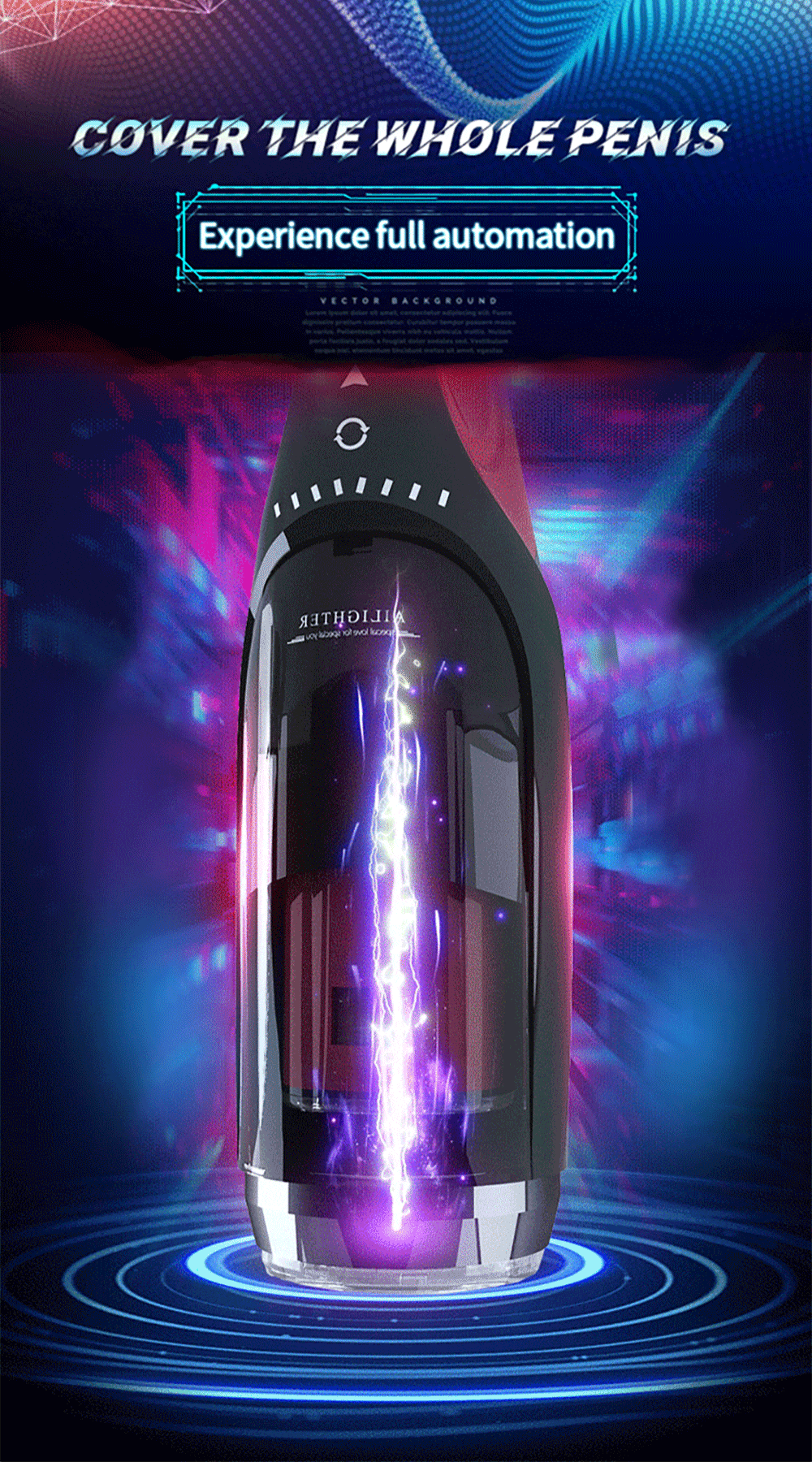 The King Automatic Male Masturbator Sex Toys for Men with 10 Vibration & Thrusting Waterproof Blowjob Toy