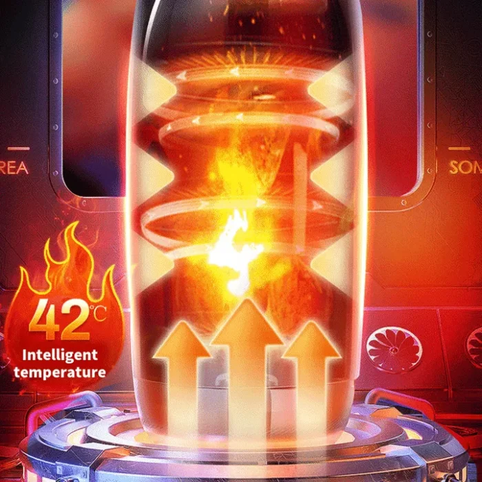 The King Automatic Male Masturbator Sex Toys for Men with 10 Vibration & Thrusting Waterproof Blowjob Toy