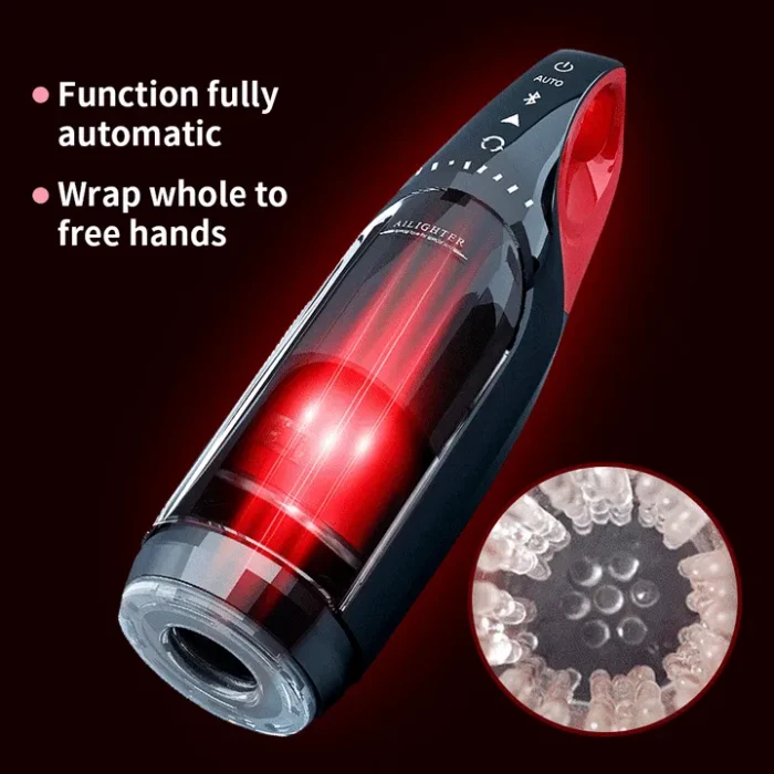 The King Automatic Male Masturbator Sex Toys for Men with 10 Vibration & Thrusting Waterproof Blowjob Toy