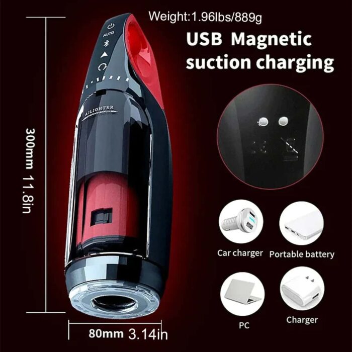 The King Automatic Male Masturbator Sex Toys for Men with 10 Vibration & Thrusting Waterproof Blowjob Toy