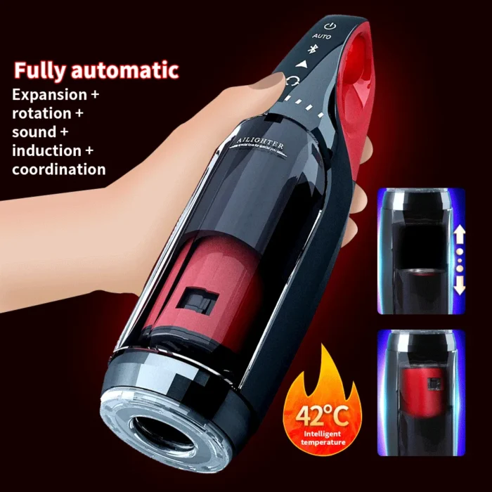 The King Automatic Male Masturbator Sex Toys for Men with 10 Vibration & Thrusting Waterproof Blowjob Toy