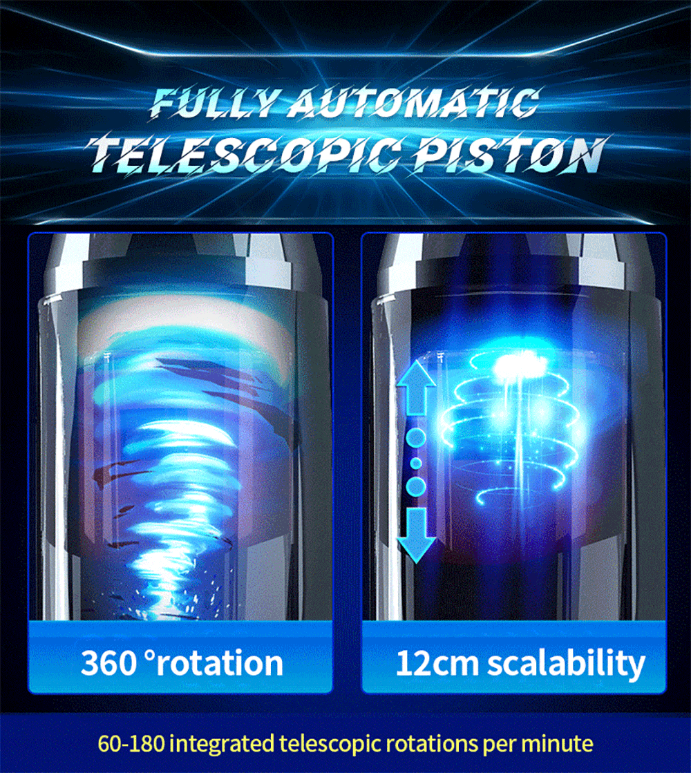 The King Automatic Male Masturbator Sex Toys for Men with 10 Vibration & Thrusting Waterproof Blowjob Toy