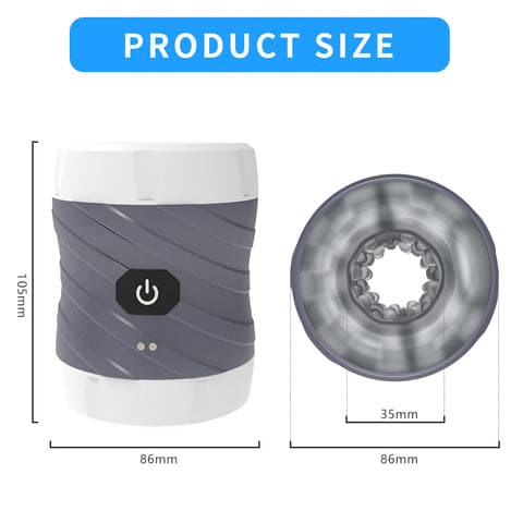 Turbo Cup Double Motor Male Masturbator with 12 Vibrations, Glans Training, Oral Sex Simulation Discreet vibrating masturbator