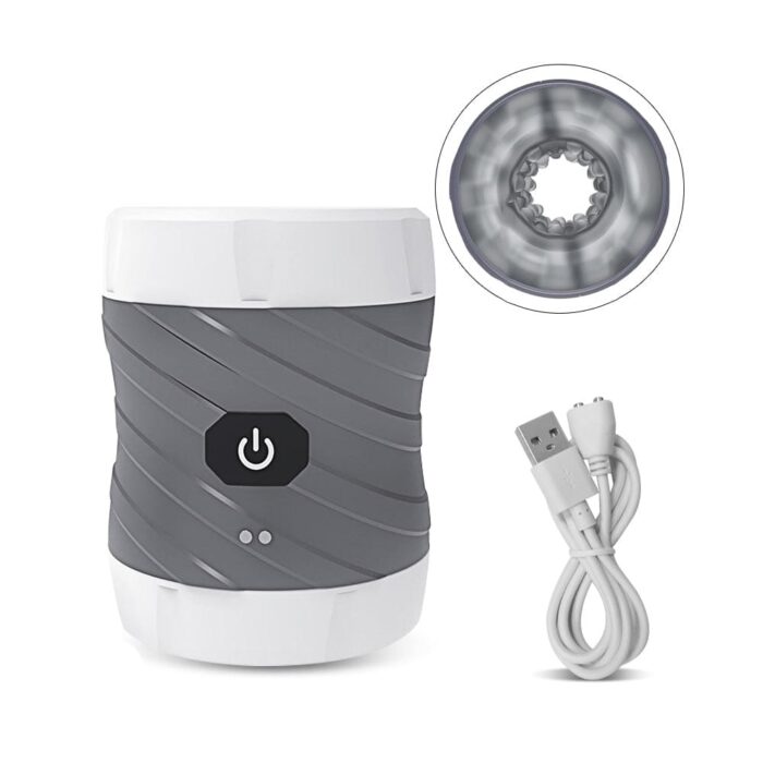 Turbo Cup Double Motor Male Masturbator with 12 Vibrations, Glans Training, Oral Sex Simulation Discreet vibrating masturbator