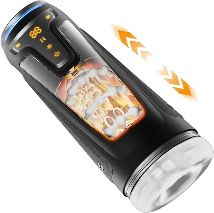 Victor 9 Vibration 8 Thrusting Automatic Masturbator with Heating 3D Textured Male Sex Toy