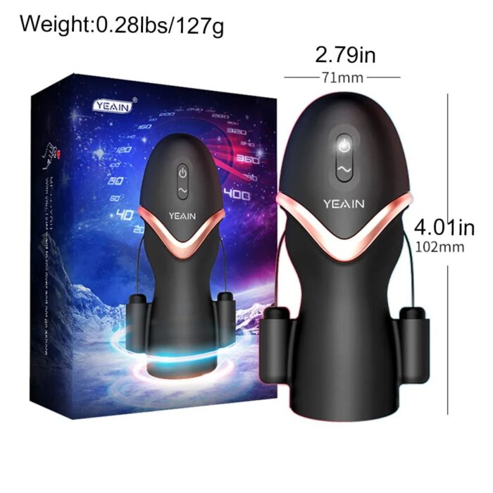 YEAIN Electric Male Masturbator Penis Enlargement Training with 10 Frequency Powerful Vibrations Sex Toys for Men
