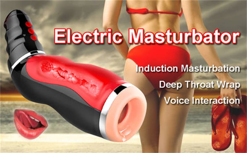 Airbag Automatic Male Masturbator with 10 Vibrating 5 Sucking Modes Oral Sex Deep Throat Heating Voice Male Stroker