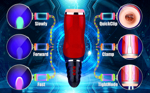 Airbag Automatic Male Masturbator with 10 Vibrating 5 Sucking Modes Oral Sex Deep Throat Heating Voice Male Stroker