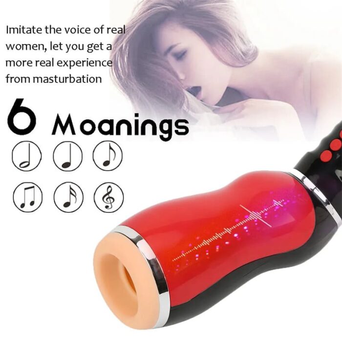 Airbag Automatic Male Masturbator with 10 Vibrating 5 Sucking Modes Oral Sex Deep Throat Heating Voice Male Stroker