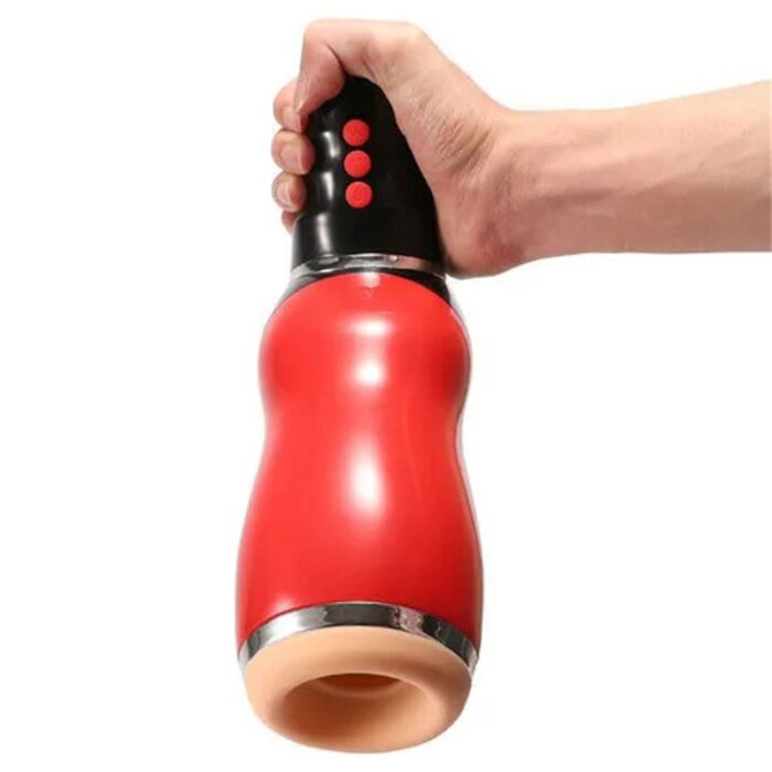 Airbag Automatic Male Masturbator with 10 Vibrating 5 Sucking Modes Oral Sex Deep Throat Heating Voice Male Stroker