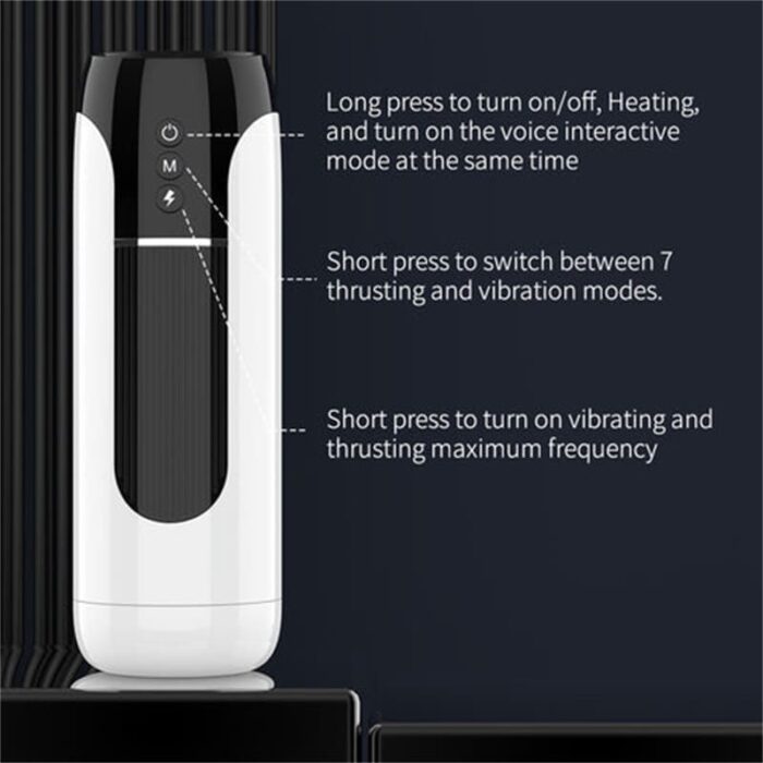 Automatic Male Masturbator with 7 Thrusting Heating & Vibrating, Smart Pocket Pussy Sex Machine Blowjob Sex Toy for Men