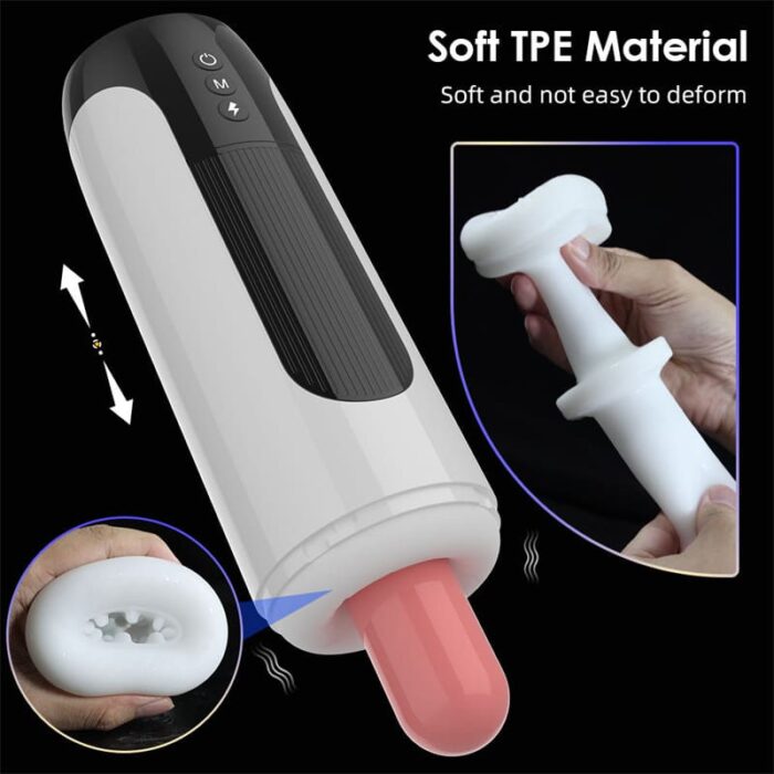 Automatic Male Masturbator with 7 Thrusting Heating & Vibrating, Smart Pocket Pussy Sex Machine Blowjob Sex Toy for Men