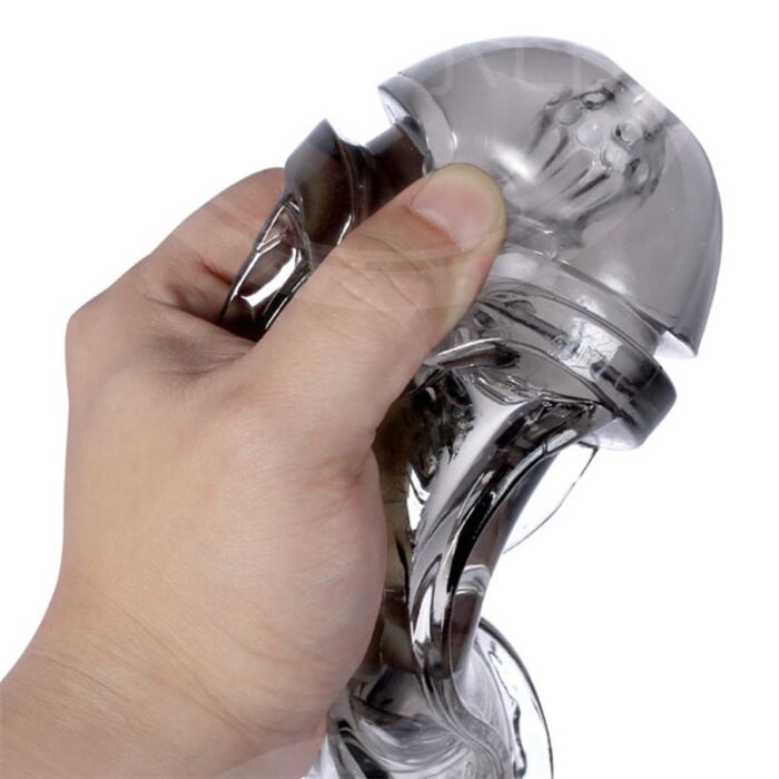 D-PENG Training Cup Manual Sucking Extrusion Male Masturbator with Pocket Pussy Sleeve Stroker Pocket Pussy Penis Sleeve
