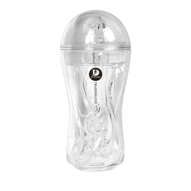 D-PENG Training Cup Manual Sucking Extrusion Male Masturbator with Pocket Pussy Sleeve Stroker Pocket Pussy Penis Sleeve
