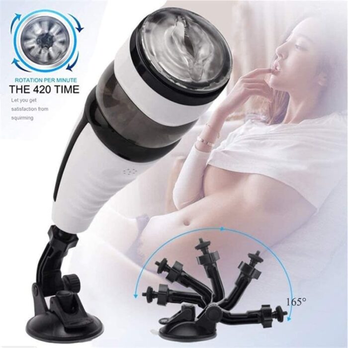 Fully Automatic Male Masturbator 10 Vibration & 5 Thrusting Rotation Modes 360°hands-Free Male Stroker Penis Pump