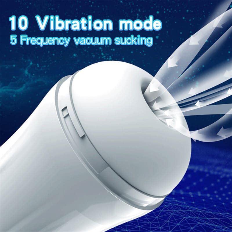 Fully Automatic Male Masturbator Sex Toys for Men with 10 Vibration 5 Sucking Modes Deep Throat Sucking Male Stroker