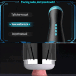 Fully Automatic Sucking Male Masturbator with Smart Heating Voice Interaction Soft TPE Channel Blowjob Male Stroker