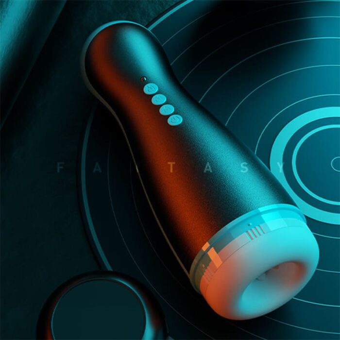 Fully Automatic Sucking Male Masturbator with Smart Heating Voice Interaction Soft TPE Channel Blowjob Male Stroker
