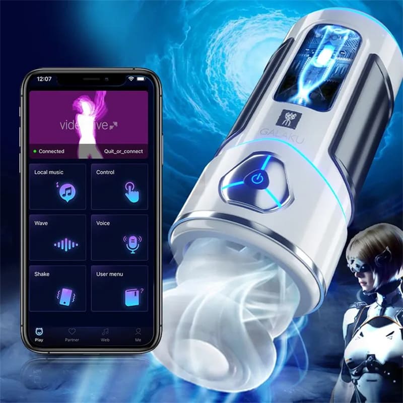 GALAKU Phantom X Automatic Male Masturbator with 12 Vibrations APP Control Adult Toys Pocket Pussy Male Stroker