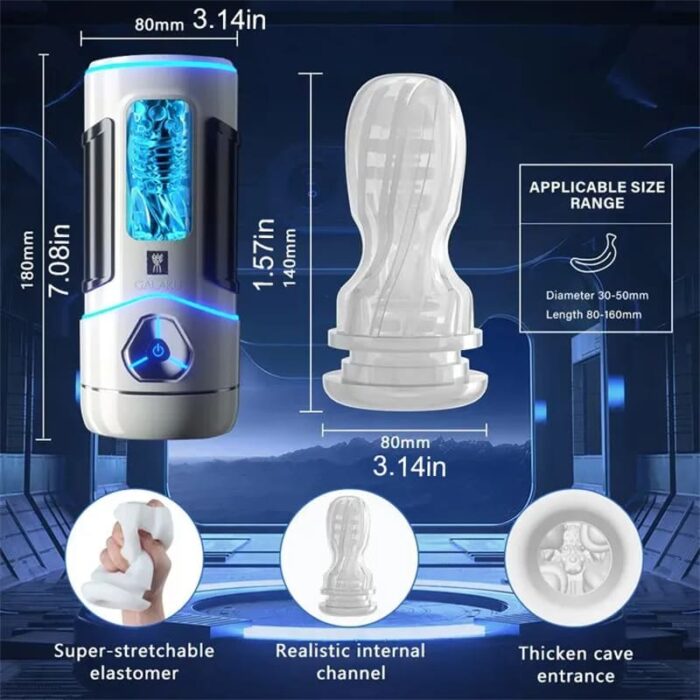 GALAKU Phantom X Automatic Male Masturbator with 12 Vibrations APP Control Adult Toys Pocket Pussy Male Stroker
