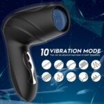 Hair Dryer Automatic Male Masturbator with 10 Vibration Suction Modes Soft TPE Channel Free Hand Penis Trainer