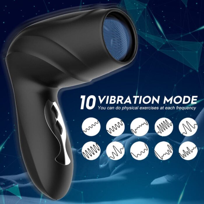 Hair Dryer Automatic Male Masturbator with 10 Vibration Suction Modes Soft TPE Channel Free Hand Penis Trainer