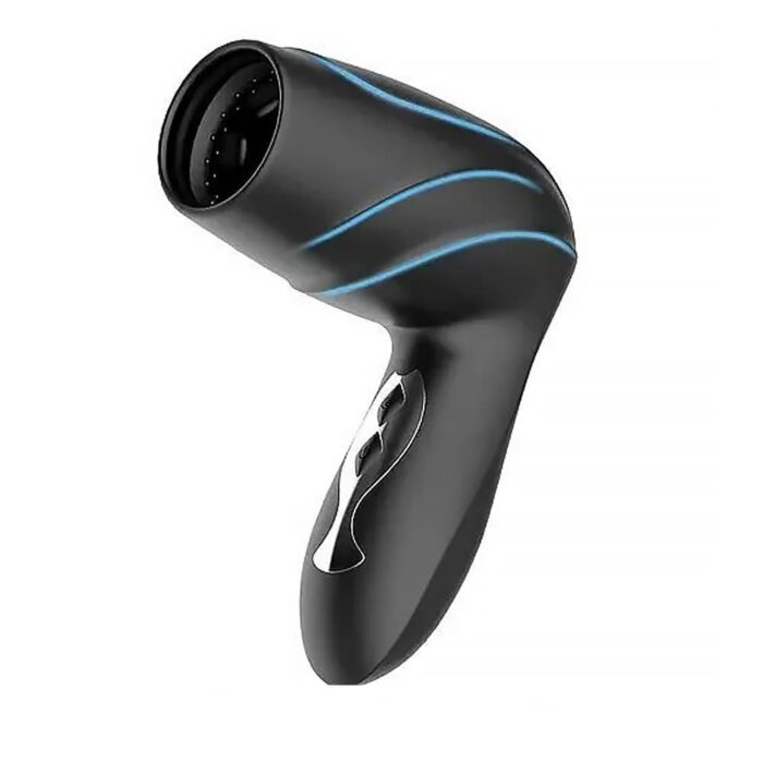 Hair Dryer Automatic Male Masturbator with 10 Vibration Suction Modes Soft TPE Channel Free Hand Penis Trainer