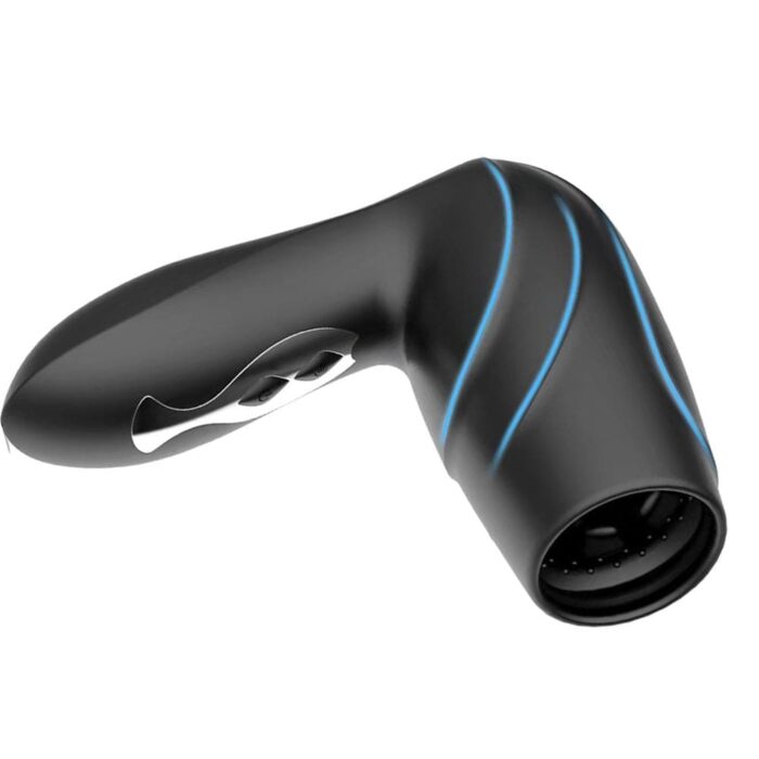 Hair Dryer Automatic Male Masturbator with 10 Vibration Suction Modes Soft TPE Channel Free Hand Penis Trainer